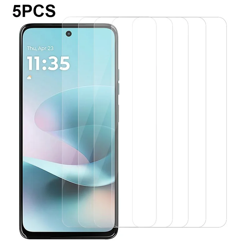 5Pcs For Motorola Moto G67 Power 5G Front Screen Protector 0.3mm 2.5D Tempered Glass Clear Film