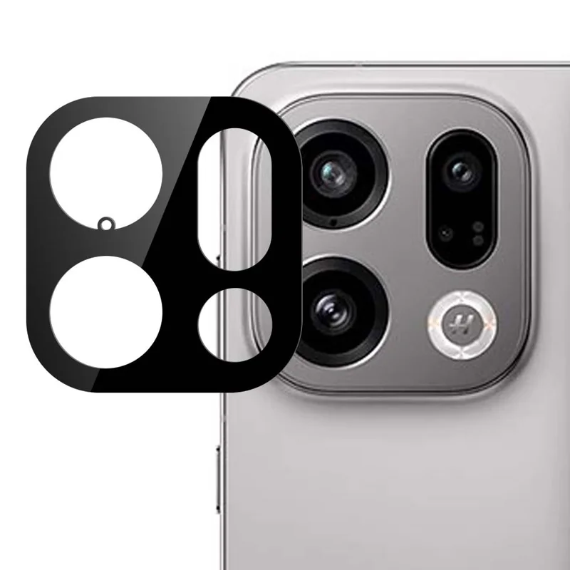 For Oppo Find X9 5G Camera Lens Protector with Black Circle Design Tempered Glass Full Coverage Lens Film