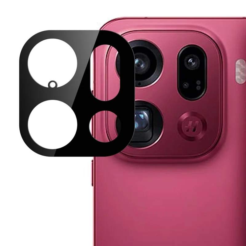 For Oppo Find X9 Pro 5G Camera Lens Protector with Black Circle Design Tempered Glass Full Coverage Lens Film