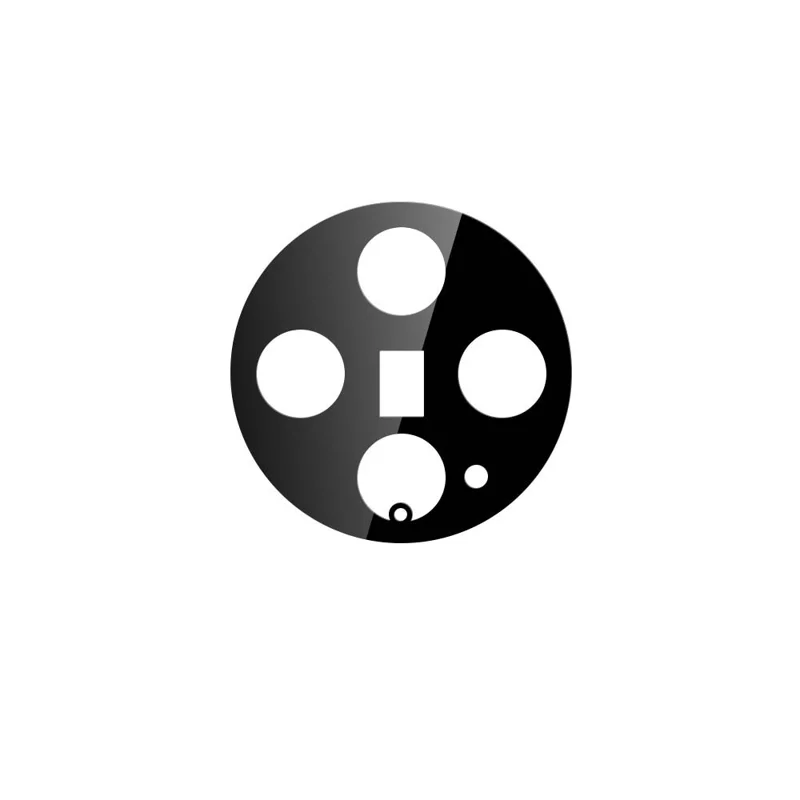 For vivo X300 5G Camera Lens Protector with Black Circle Design Tempered Glass Full Coverage Lens Film