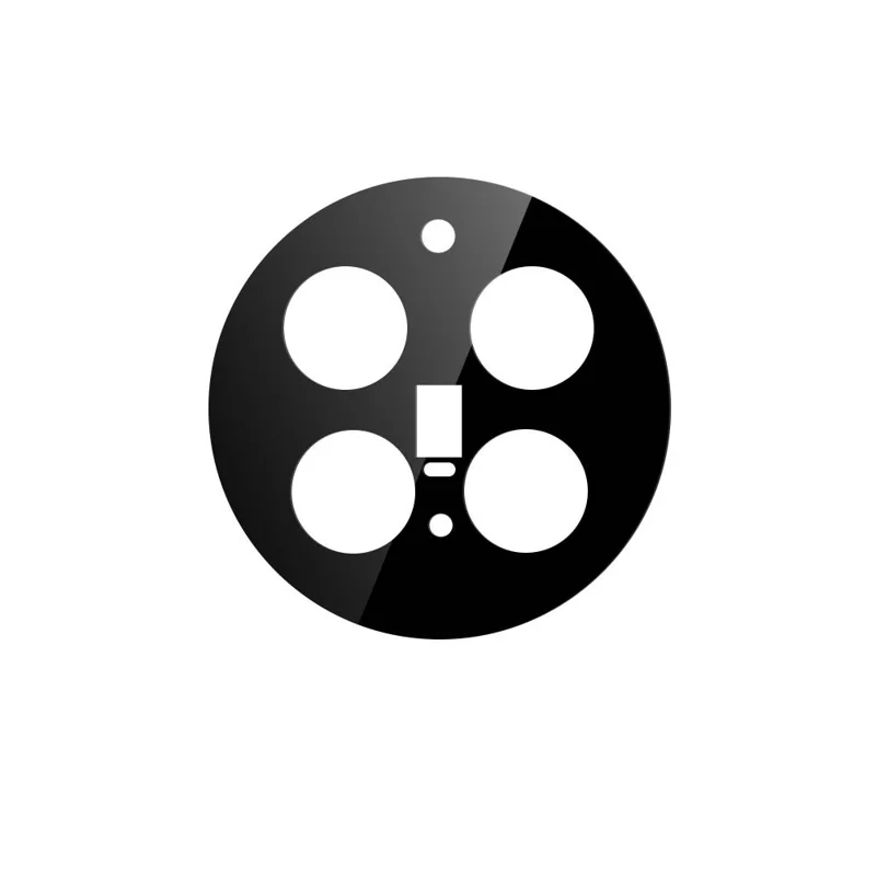 Protetor de lente de câmera Vivo X300 Pro 5G com design de círculo preto Filme de vidro temperado de cobertura total