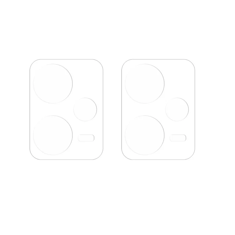 2 pezzi / set per Xiaomi Redmi Note 12 Pro 5G Protezione per lente fotocamera HD Clear Tempered Glass Rear 3D Arc Edge Pellicola protettiva per lenti di telefono