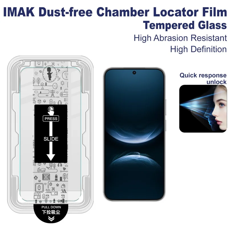 IMAK H Series For Huawei nova 14 Lite 5G Tempered Glass Screen Protector Film with Dust-free Installation Tool - Transparent