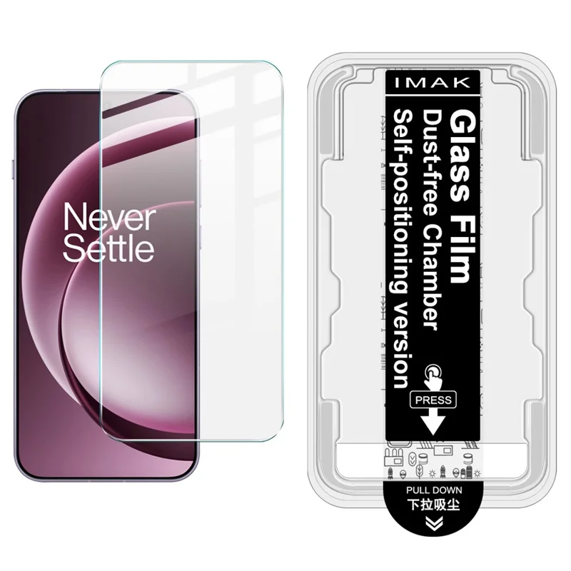 IMAK H Series For OnePlus 15 5G Tempered Glass Screen Protector Easy Installation Film with Auto Dust-Remove Tool Kit (NOT Complete Covering) (Fingerprint Unlock)