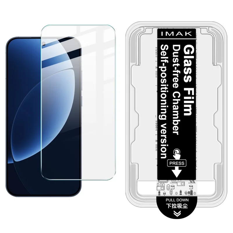 IMAK H Series For Realme GT 8 Pro 5G / GT 8 5G Tempered Glass Screen Protector Easy Installation Film with Auto Dust-Remove Tool Kit (NOT Complete Covering) (Fingerprint Unlock)