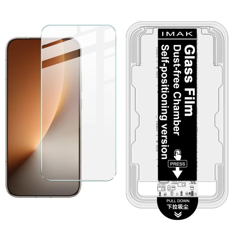 IMAK H Series For Honor Magic8 5G Tempered Glass Screen Protector Easy Installation Film with Auto Dust-Remove Tool Kit (NOT Complete Covering) (Fingerprint Unlock)