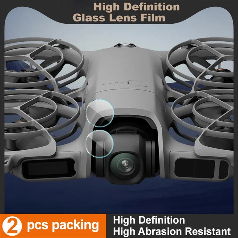 IMAK 2 stuks / set voor DJI Neo 2 Drone Lensbeschermer Ultraheldere Gehard Glas Lensfolie