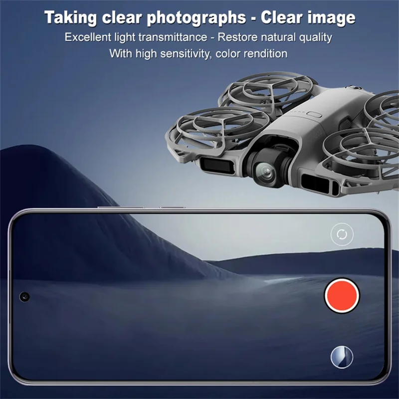 IMAK 2 stuks / set voor DJI Neo 2 Drone Lensbeschermer Ultraheldere Gehard Glas Lensfolie
