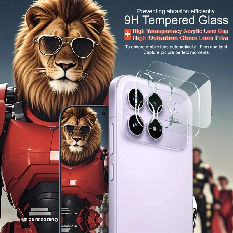 IMAK til Xiaomi Redmi K90 5G / Poco F8 Pro Hærdet glas, fuld dækning, beskyttelse til kamerahåndtering + akryl-linselåg