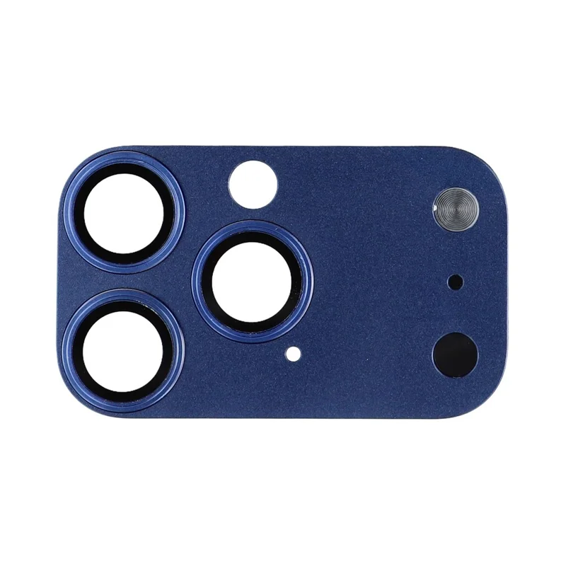 2 Pièces de Protection d'Objectif d'Appareil Photo pour iPhone 16 Pro / 15 Pro / 14 Pro Transformation en 17 Pro Métal + Verre Trempé Couverture Complète Film d'Objectif - Bleu