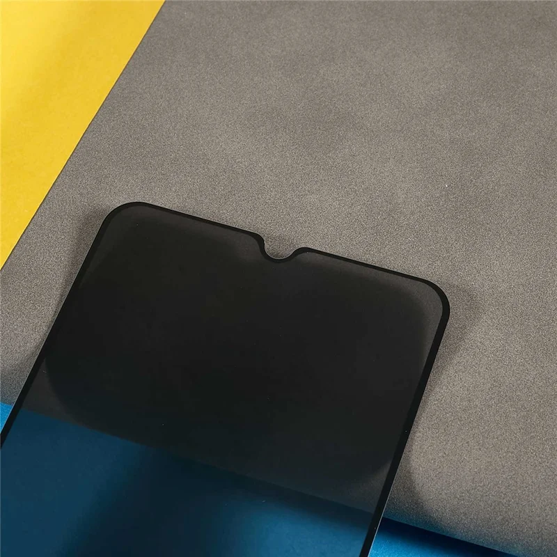 For Xiaomi Redmi 9A / 9C / 10A Privacy Screen Protector Black Edge Full Coverage Full Glue Anti-Spy Tempered Glass Silk Printing Film