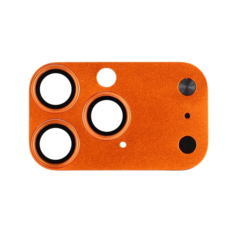 Camera Lens Protector for iPhone 16 Pro / 15 Pro / 14 Pro / 13 Pro Matte PC Transform to iP 17 Pro Lens Film Anti Fingerprint - Orange