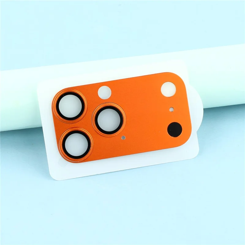 Camera Lens Protector for iPhone 16 Pro / 15 Pro / 14 Pro / 13 Pro Matte PC Transform to iP 17 Pro Lens Film Anti Fingerprint - Orange