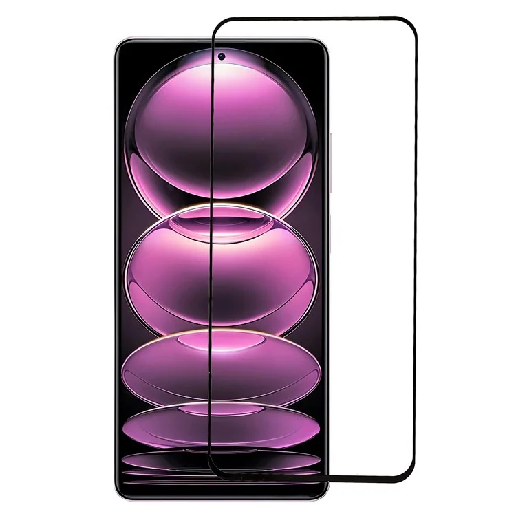 Für Xiaomi Redmi Note 12 5G (China) / (Indien) / (Global) / Poco X5 5G Full Covering Full Glue Silk Printing Anti-scratch Screen Protector Black Edge Tempered Glass Screen Film