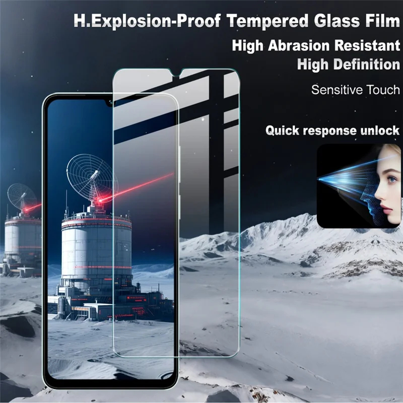 IMAK Serie H Per Honor X5c Plus 4G / X5c 4G Protezione dello Schermo in Vetro Temperato Antiurto (Non Copertura Completa)