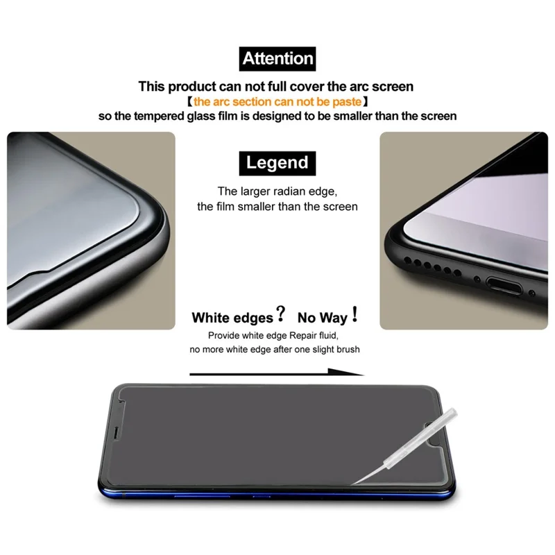 IMAK Serie H Per Honor X5c Plus 4G / X5c 4G Protezione dello Schermo in Vetro Temperato Antiurto (Non Copertura Completa)