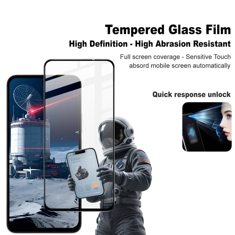 IMAK Pro+ Series For Xiaomi Redmi Note 15R Tempered Glass Full Screen Protector Sensitive Touch Film