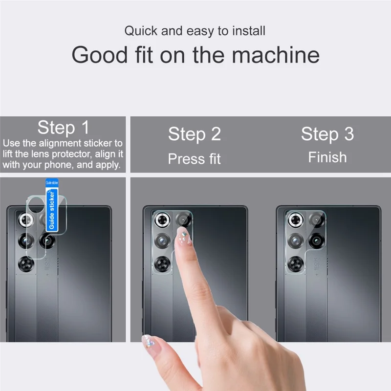 IMAK For ZTE nubia RedMagic 11 Pro 5G / 11 Pro+ 5G Full Coverage Camera Lens Protector Slim Tempered Glass Lens Film