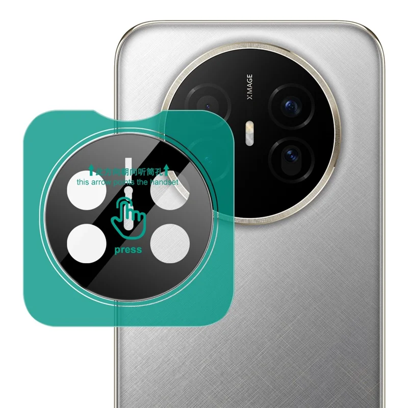 IMAK For Huawei Mate 70 Air Tempered Glass Full Cover Camera Lens Protector with Self Positioning Frame (Black Version)