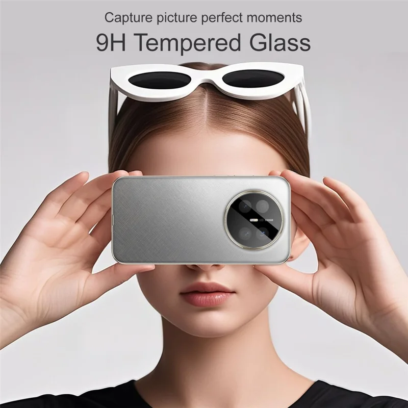 IMAK For Huawei Mate 70 Air Tempered Glass Full Cover Camera Lens Protector with Self Positioning Frame (Black Version)