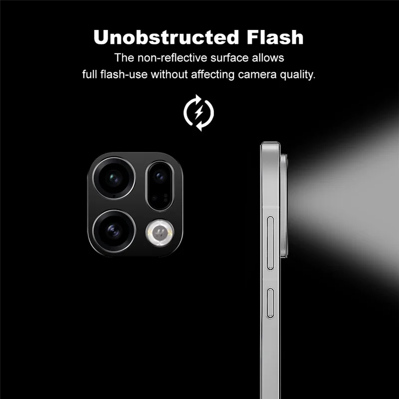 IMAK Per Oppo Find X9 5G Protezione Obiettivo Fotocamera in Metallo - Nero