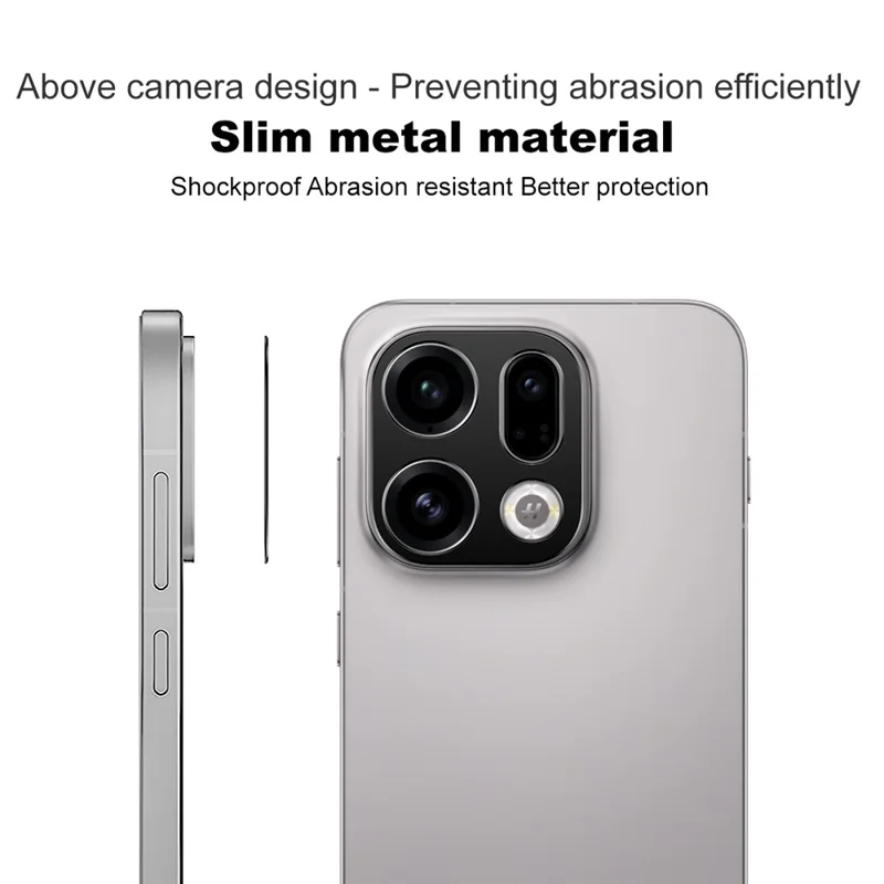 IMAK Per Oppo Find X9 5G Protezione Obiettivo Fotocamera in Metallo - Nero