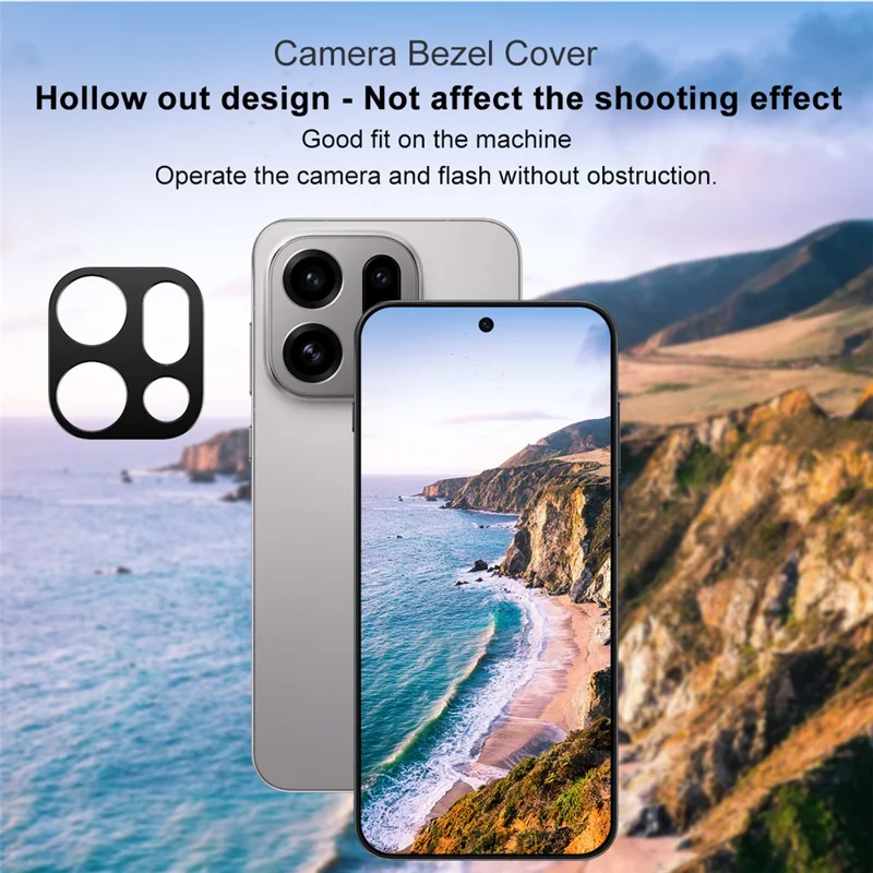 IMAK Per Oppo Find X9 5G Protezione Obiettivo Fotocamera in Metallo - Nero