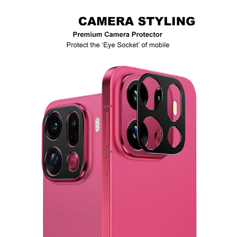 IMAK For Oppo Find X9 Pro 5G Metal Camera Lens Protector Lens Protective Cover - Black