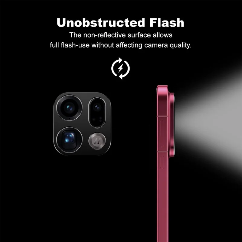 IMAK For Oppo Find X9 Pro 5G Metal Camera Lens Protector Lens Protective Cover - Black