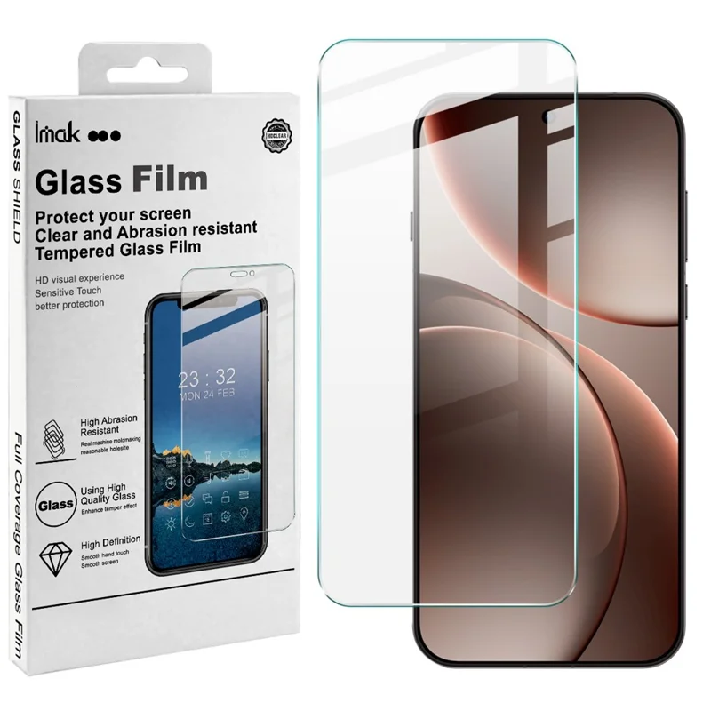 IMAK H Series Für Oppo Find X9 Pro 5G Displayschutzfolie Gehärtetes Glas HD Klares Film (NICHT Vollständige Abdeckung) (Fingerabdruck-Entsperrung)