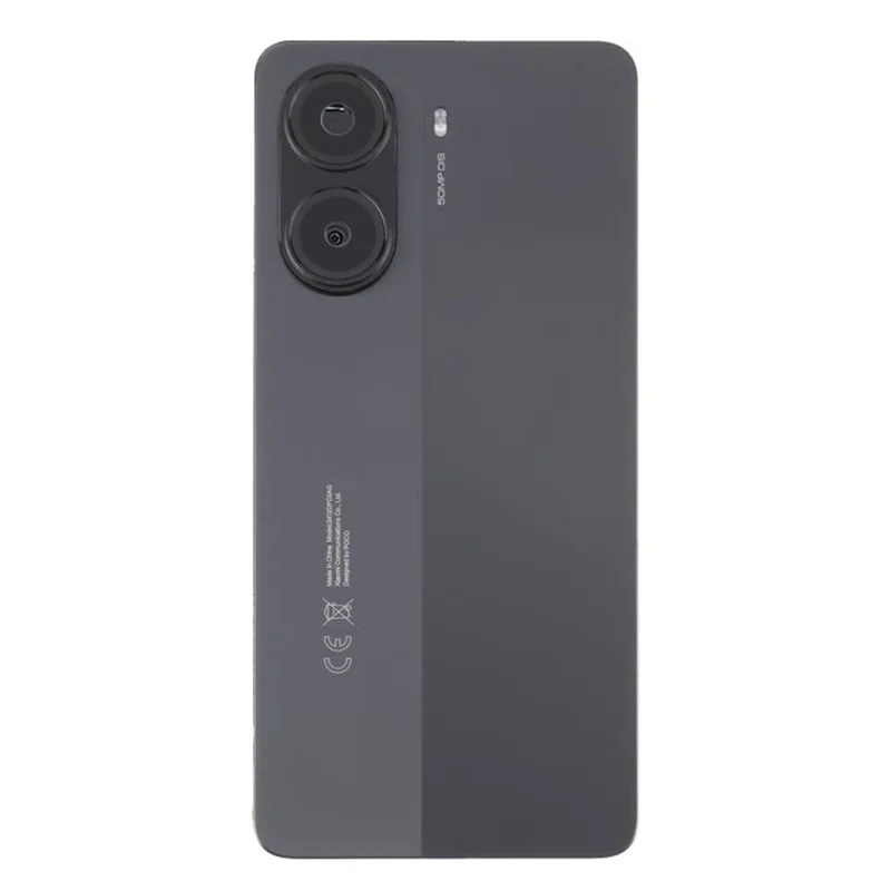 Carcasa Trasera de Batería OEM con Tapa de Lente de Anillo de Cámara para Xiaomi Poco X7 Pro 5G - Negra