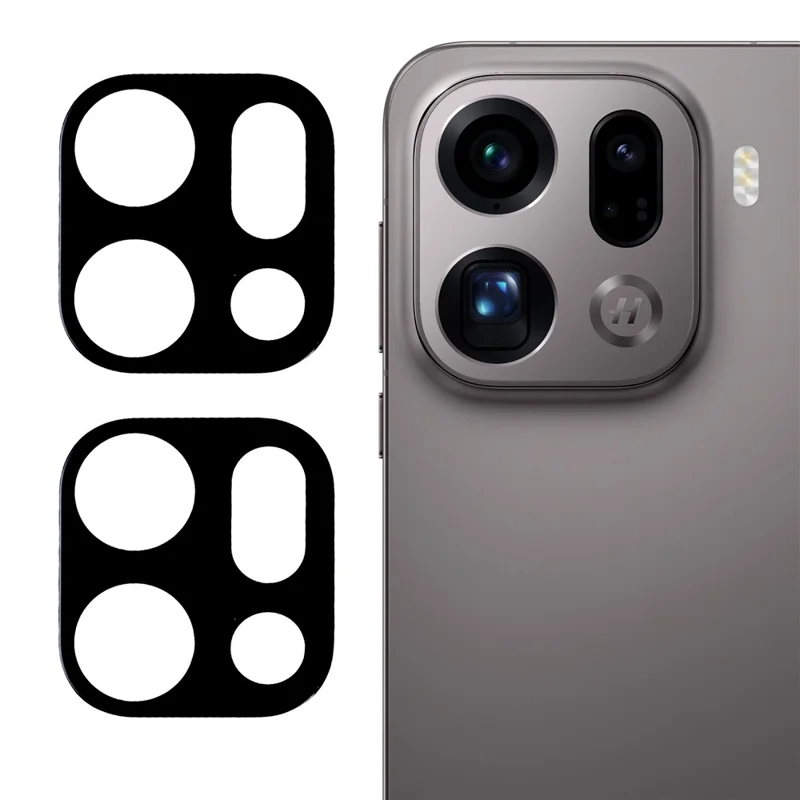 2 stuks voor Oppo Find X9 Pro 5G Cameralensbeschermer 2.5D Boogrand Zijdeprint Gehard Glas Volledige Dekking Achterlensfolie