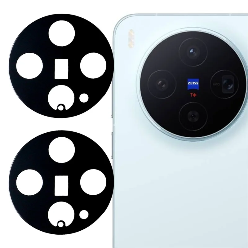 2Pcs For vivo X300 5G Camera Lens Protector 2.5D Arc Edge Silk Printing Tempered Glass Full Coverage Rear Lens Film