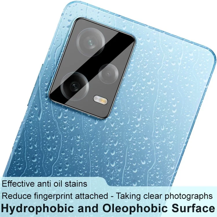 IMAK для Xiaomi Redmi Note 12 Pro 5G Clear Tempered Glass Lens Film + Acrylic Lens Cap Anti-scratch Camera Lens Protector (Черная версия)