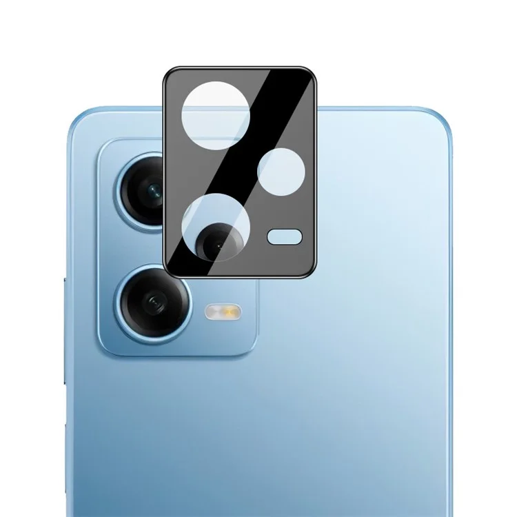 IMAK для Xiaomi Redmi Note 12 Pro 5G Clear Tempered Glass Lens Film + Acrylic Lens Cap Anti-scratch Camera Lens Protector (Черная версия)