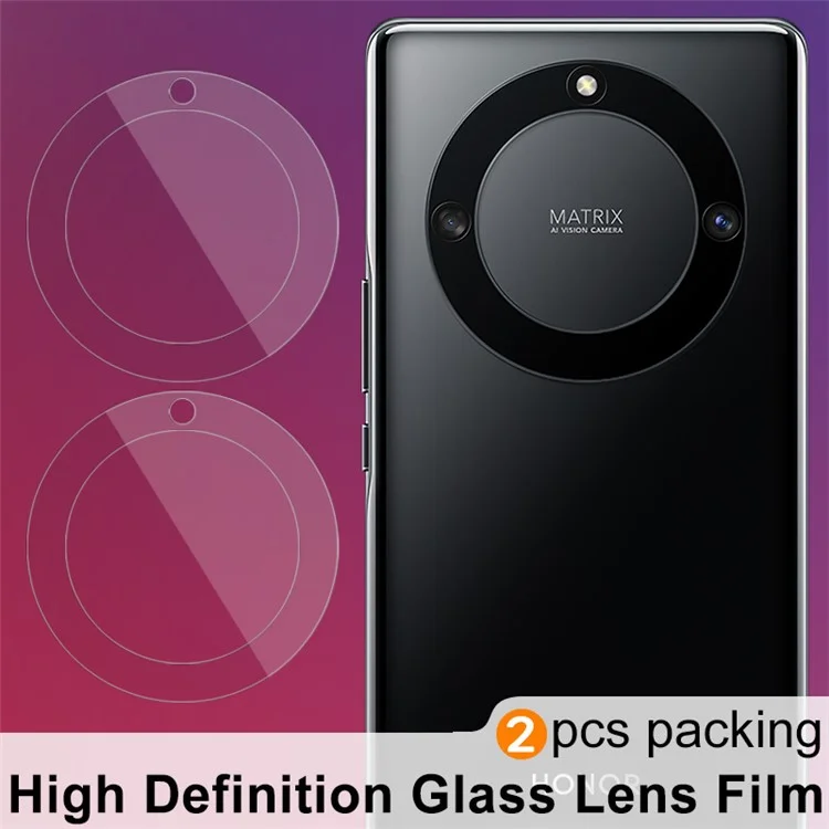IMAK 2 Stück / Set Kameraobjektivschutz für Honor X40 5G / X9a 5G / Magic5 Lite 5G, stoßfest, blasenfrei, HD-klare gehärtete Glaslinsenabdeckung