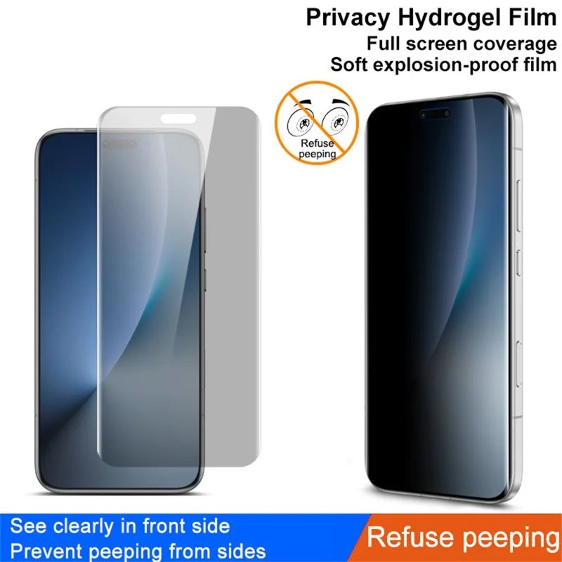 IMAK Privacy Hydrogel Film III für Honor Magic8 Pro 5G Anti-Spionage Weiches TPU Vollbildschutzfolie (Fingerabdruck-Entsperrung)