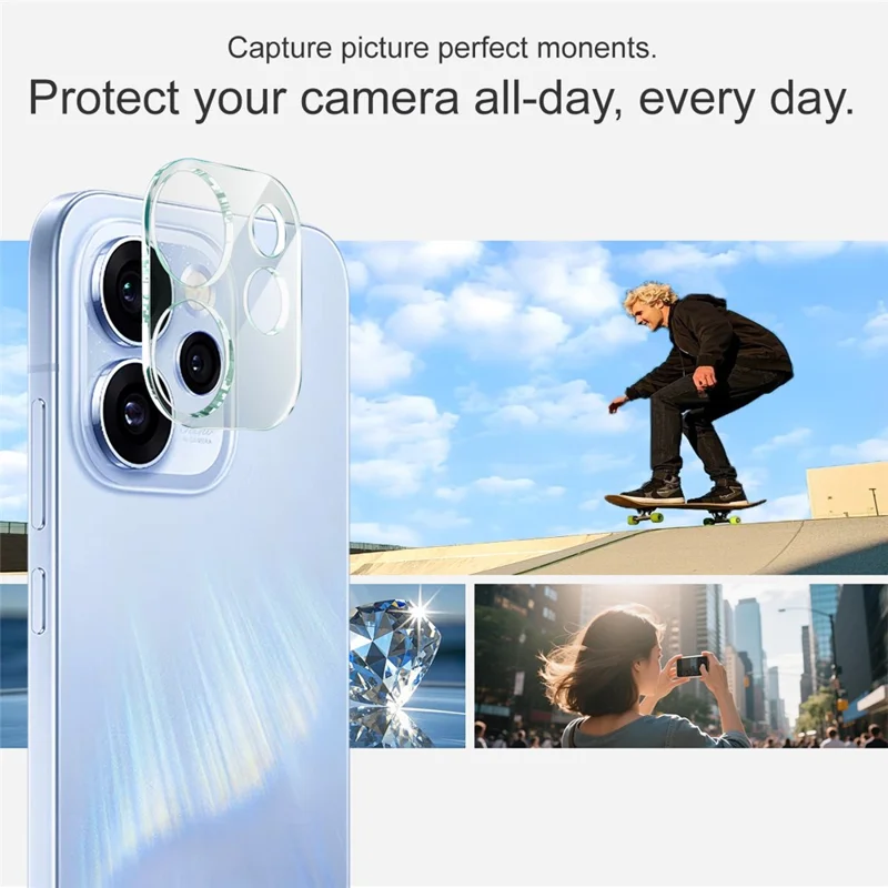 IMAK para Oppo Reno15 Pro 5G Vidro Temperado Protetor de Lente da Câmara de Cobertura Total + Tampa da Lente em Acrílico