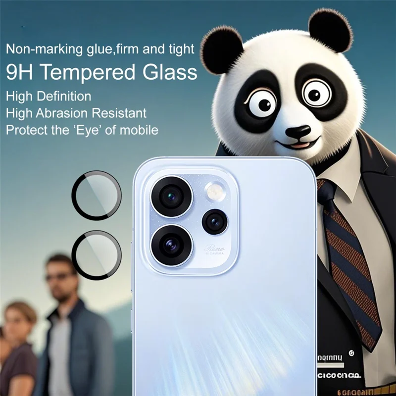 IMAK For Oppo Reno15 5G Tempered Glass Full Cover Camera Lens Protector with Self Positioning Frame (Scaled Down Version)