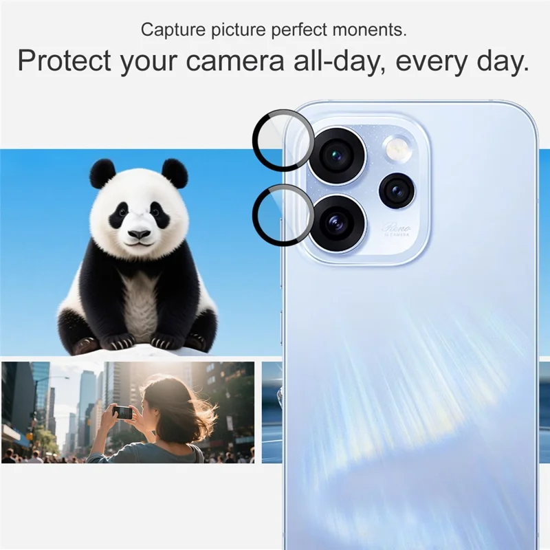 IMAK For Oppo Reno15 5G Tempered Glass Full Cover Camera Lens Protector with Self Positioning Frame (Scaled Down Version)