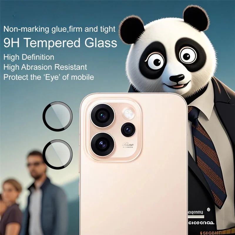 IMAK For Oppo Reno15 Pro 5G Tempered Glass Full Cover Camera Lens Protector with Self Positioning Frame (Scaled Down Version)