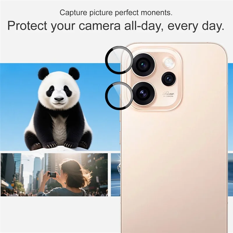 IMAK For Oppo Reno15 Pro 5G Tempered Glass Full Cover Camera Lens Protector with Self Positioning Frame (Scaled Down Version)