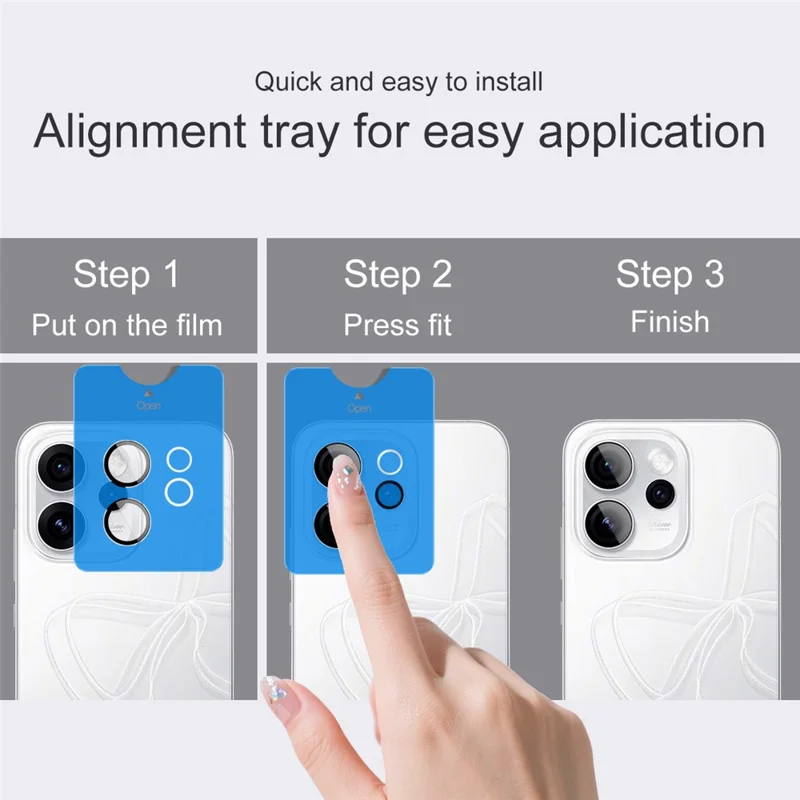 IMAK For Oppo Reno15 Pro 5G Tempered Glass Full Cover Camera Lens Protector with Self Positioning Frame (Scaled Down Version)