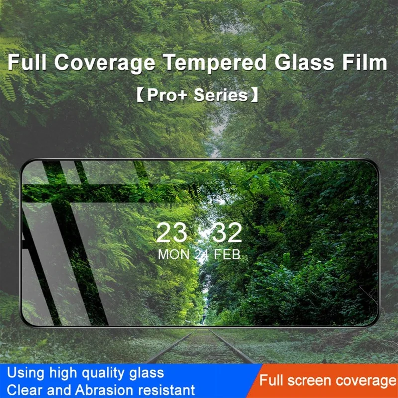 IMAK Pro+ Serie Fullskärmsprotektor för Samsung Galaxy S22+ 5G / S23+, Sprängäkta Fullklistrad Känslig Beröringskänslig Härdat Glasfilm