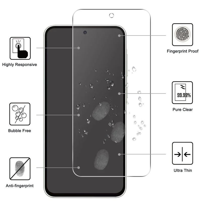 For Samsung Galaxy A37 Screen Protector 2.5D HD Tempered Glass Film (Not Complete Coverage)
