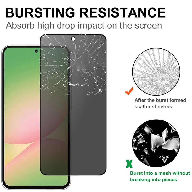 For Samsung Galaxy A57 Tempered Glass Screen Protector 2.5D Arc Edge Anti-Spy Film