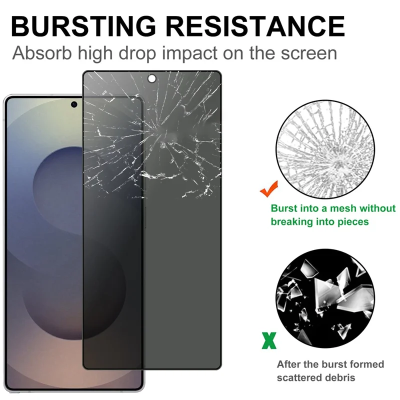 For Samsung Galaxy S26 Ultra Tempered Glass Full Screen Protector 2.5D Arc Edge Anti-Spy Film