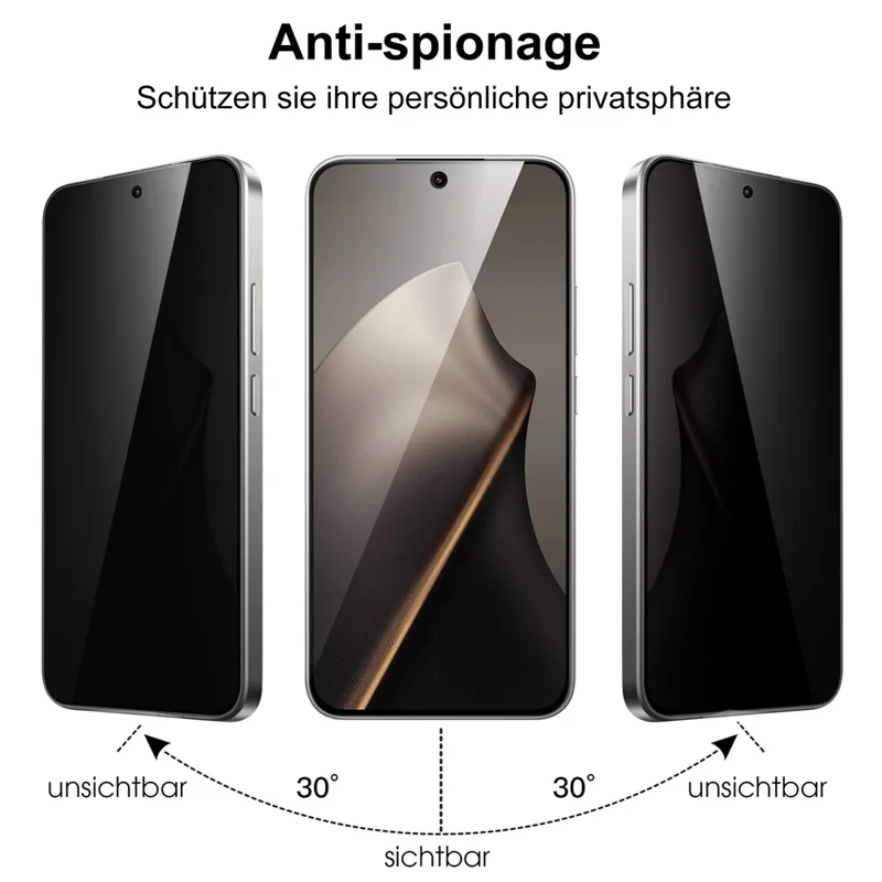 Tempered Glass For Xiaomi 15T  /  15T Pro Full Screen Protector 2.5D Arc Edge Anti-Spy Film