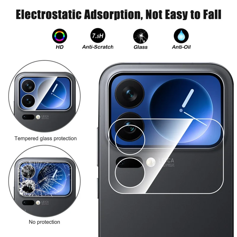 For Xiaomi 17 Pro Full Covering High Transparency Anti-explosion AGC Glass Rear Camera Lens Protector