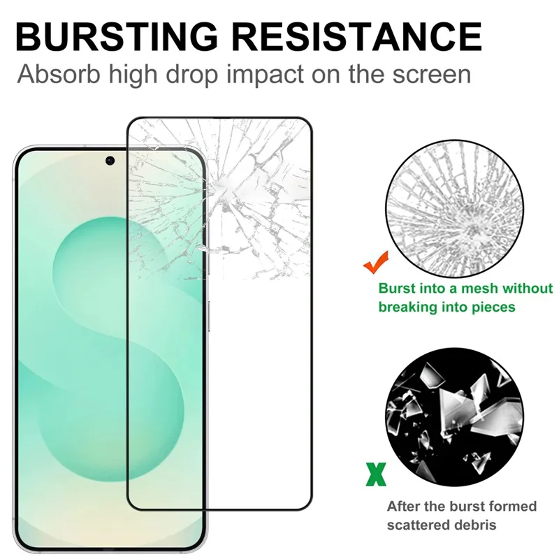 Für Samsung Galaxy S26 AGC Gehärtetes Glas mit schwarzen Rändern, Vollkleber, kompletter Abdeckung, Displayschutzfolie